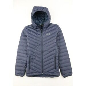 Columbia Women's Mountain Hardwear Glen Alpine Down Hooded Jacket Blue M 650FP